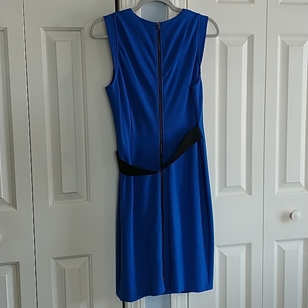 Kenneth Cole Blue Samantha Sheath Dress M - Picture 2 of 9